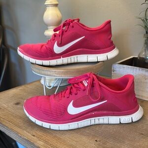 Nike Women's Athletic Shoes - Vibrant Pink and White